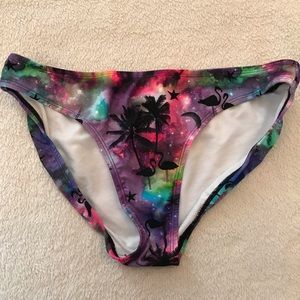 OP bikini bottom in neon tropical print